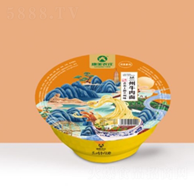 康美山莊蘭州文創(chuàng)版即食牛肉面方便速食招商代理
